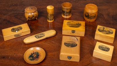 Lot 86 - A collection of 19th century and later Mauchline ware