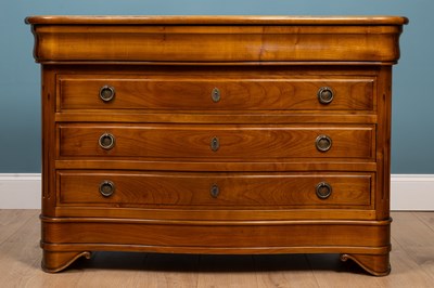 Lot 371 - A continental style fruitwood dressing chest