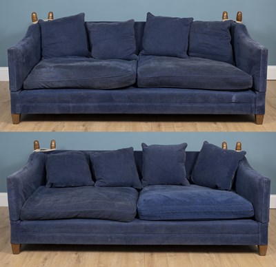 Lot 21 - A pair of modern Knole style three seater sofas