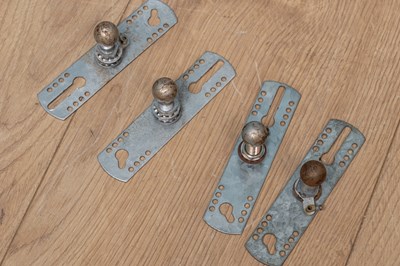 Lot 529 - A set of four painted wrought iron wall lights