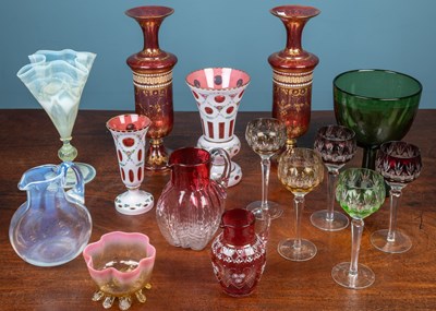 Lot 505 - A collection of 19th century and later glassware