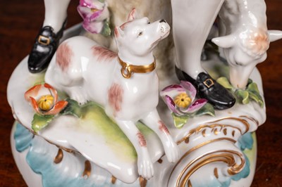 Lot 37 - A pair of Capodimonte porcelain figurines