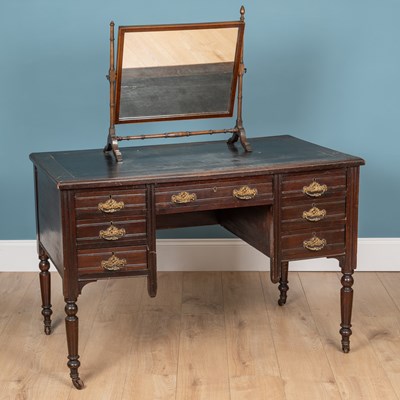 Lot 333 - An Edwardian dressing table together with an Edwardian mahogany swing mirror and a Victorian mahogany side table