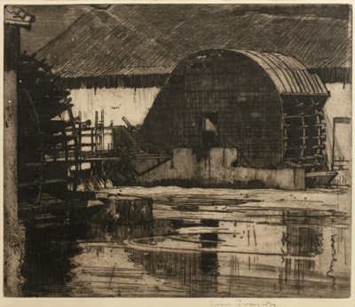 Lot 93A - Sir Frank Brangwyn (1867-1956) The Mill Wheel,...