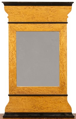 Lot 59 - Biedermeier style mirror Maple wood frame with...