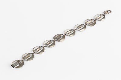 Lot 74 - A Norwegian blue enamel bracelet by David...