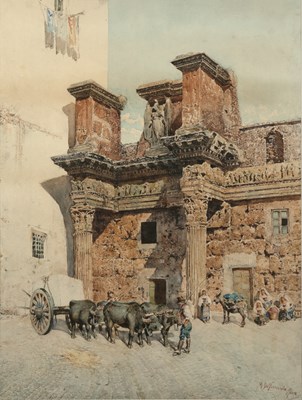 Lot 440 - Mariano de Franceschi (1849-1896) The Temple...