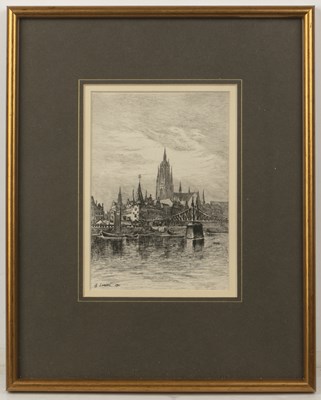 Lot 80 - William Monk (1863-1937) 'Westminster Abbey',...