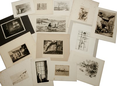 Lot 84 - A portfolio of twelve etchings to include:...