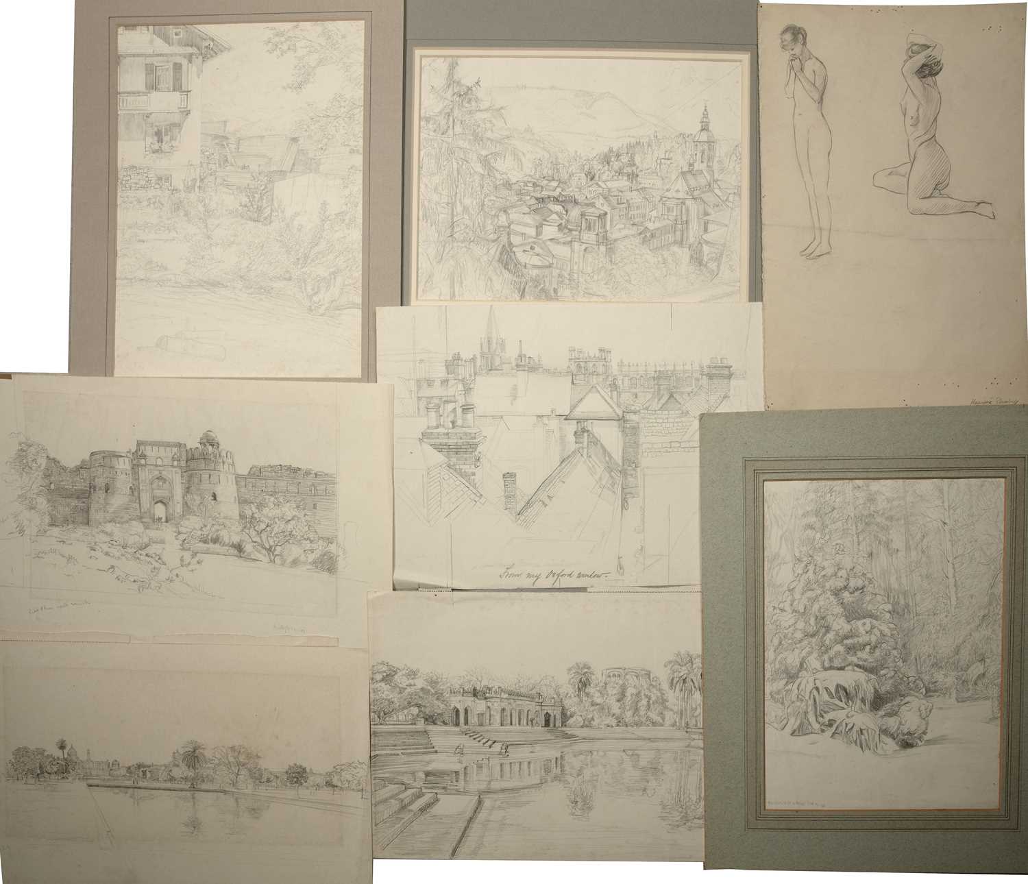Lot 415 - A small quantity of pencil drawings and...