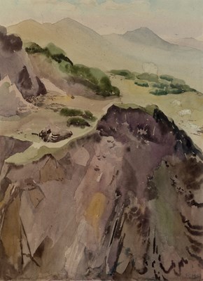 Lot 166 - Rudolf Sauter (1895-1977) Rocky Cliff and...