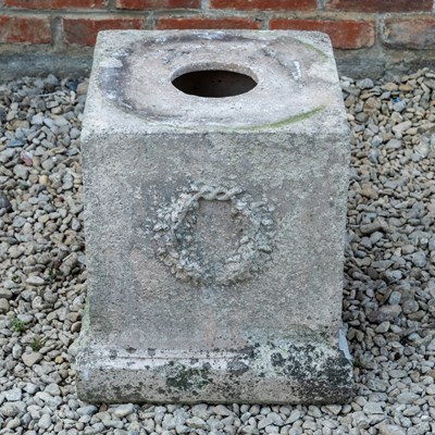 Lot 1346 - An old terracotta plinth