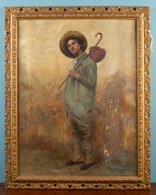 Lot 441 - 19th century English school, portrait of a farmer