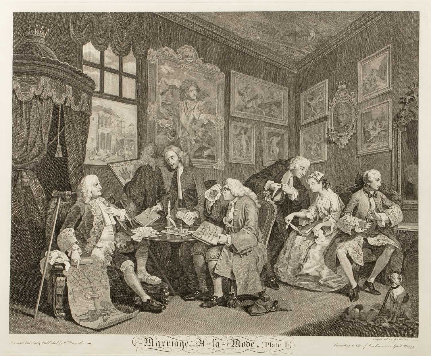 Lot 98 - William Hogarth Marriage a la Mode, plates...