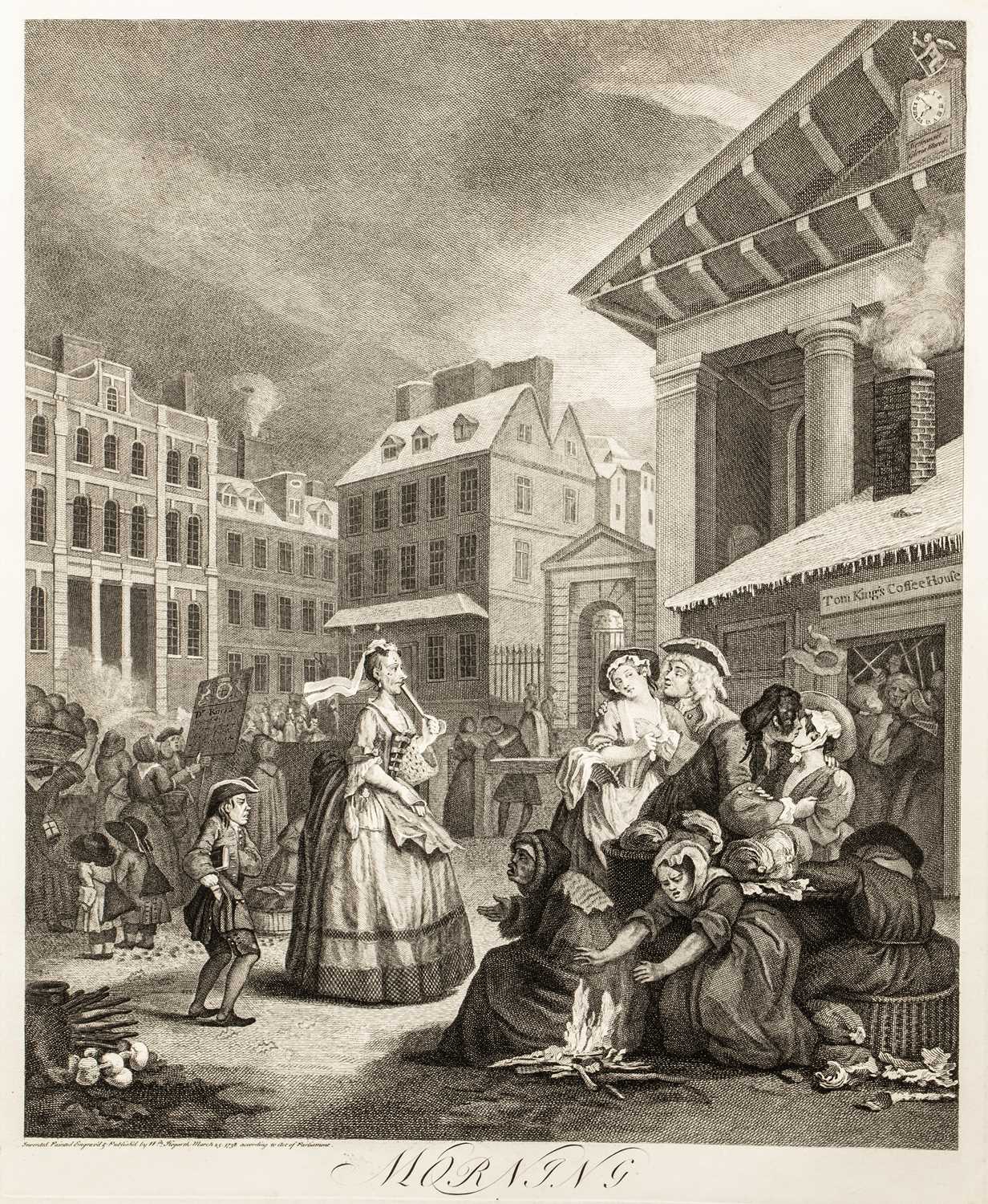 Lot 98 - William Hogarth 'Morning', 'Noon', 'Evening'...