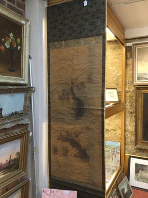 Lot 485 - Scroll watercolour painting Japanese, 19th...