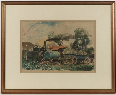 Lot 493 - William Dring (1904-1990) The Threshing...