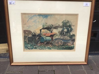Lot 493 - William Dring (1904-1990) The Threshing...