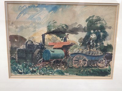 Lot 493 - William Dring (1904-1990) The Threshing...