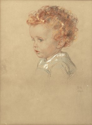Lot 499 - Lynn Bulner (?) Face study, signed, oil on...