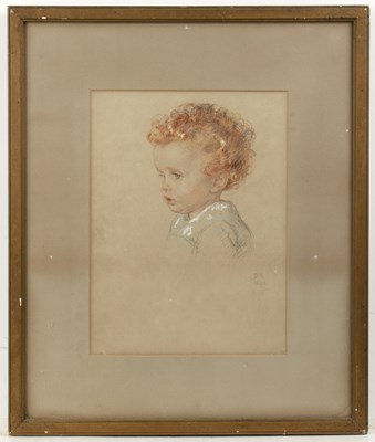 Lot 499 - Lynn Bulner (?) Face study, signed, oil on...