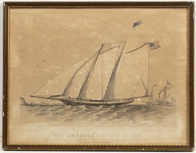 Lot 100 - Augustus Butler 'The America' Schooner, 170...