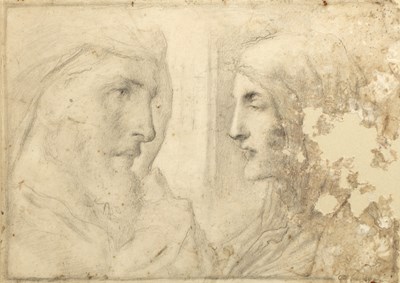 Lot 226 - Simeon Solomon (1840-1905) Two figures, signed...