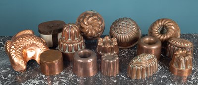 Lot 336 - A group of fourteen 19th century and later jelly moulds