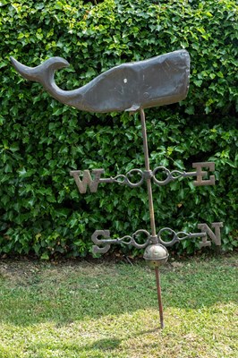 Lot 1361 - An Edwardian copper weathervane in the form of a whale