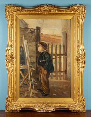 Lot 591 - Thomas Webster RA (British, b.1800-d.1886), 'The Art Critic'