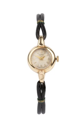 Lot 249 - A lady's 9ct gold cased wristwatch by Longines,...