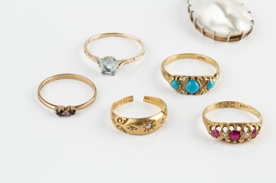 Lot 279 - A collection of jewellery, comprising a red...