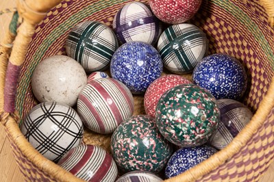 Lot 206 - A basket of carpet bowls