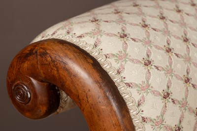 Lot 57 - A Victorian mahogany chaise longue