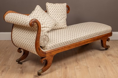 Lot 57 - A Victorian mahogany chaise longue