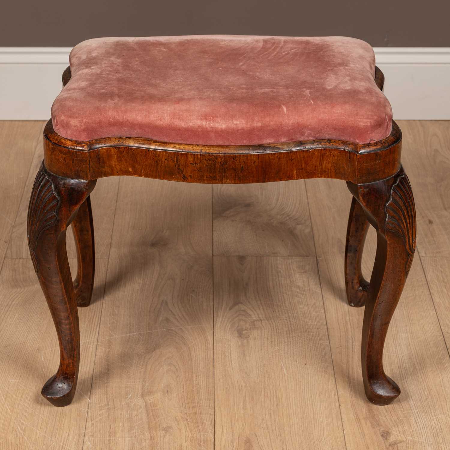 Lot 283 - An 18th-century Georgian walnut stool