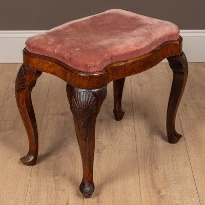 Lot 283 - An 18th-century Georgian walnut stool