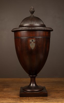 Lot 296 - A 19th century mahogany cutlery urn