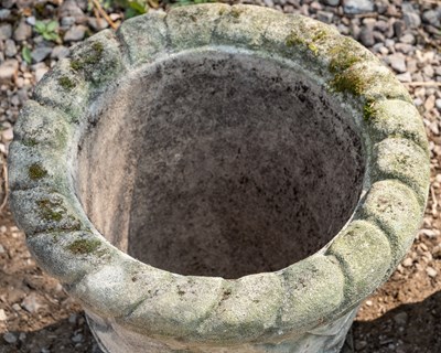 Lot 1188 - A pair of cast reconstituted stone planters