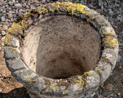 Lot 1188 - A pair of cast reconstituted stone planters