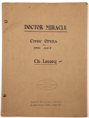 Lot 389 - Lecocq (Charles) 'Doctor Miracle, A Comic...