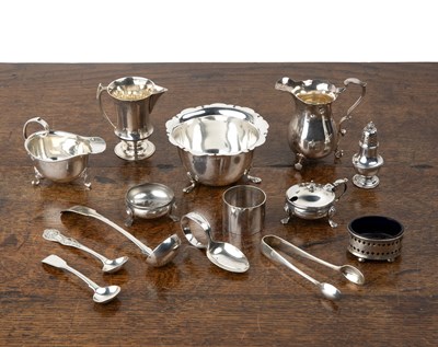 Lot 437 - Collection of miscellaneous silver and silver...