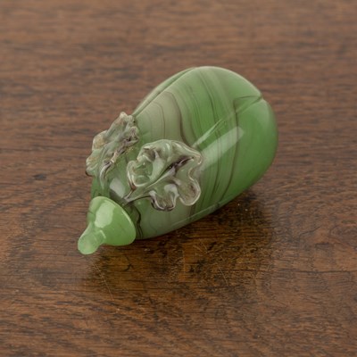 Lot 259 - Tear shaped glass snuff bottle Chinese,...