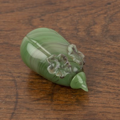 Lot 259 - Tear shaped glass snuff bottle Chinese,...