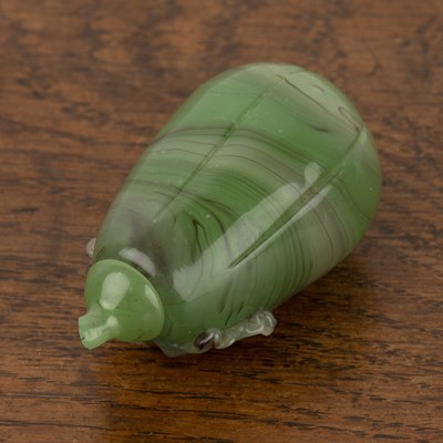 Lot 259 - Tear shaped glass snuff bottle Chinese,...