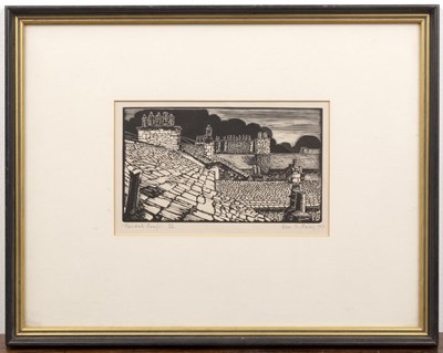 Lot 243 - George Frank Reiss (1893-1973) 'Kendal Roofs',...