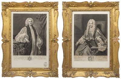 Lot 384 - Two maps by Saxton and two aquatints of members of the Willes family