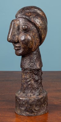 Lot 262 - After Picasso, a cast bronze sculpture of a head