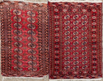 Lot 1066 - Two small Baluchi red ground rugs