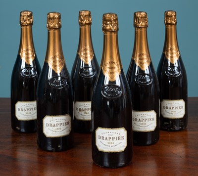 Lot 1023 - Six bottles of 2005 Drappier Millésimé Exception Brut Champagne